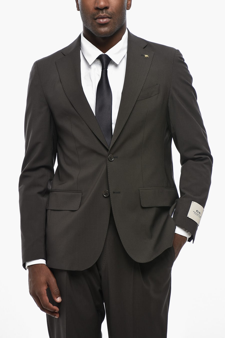 Corneliani 0405~CC COLLECTION Virgin Wool Stretch Two-Button Suit, view 2