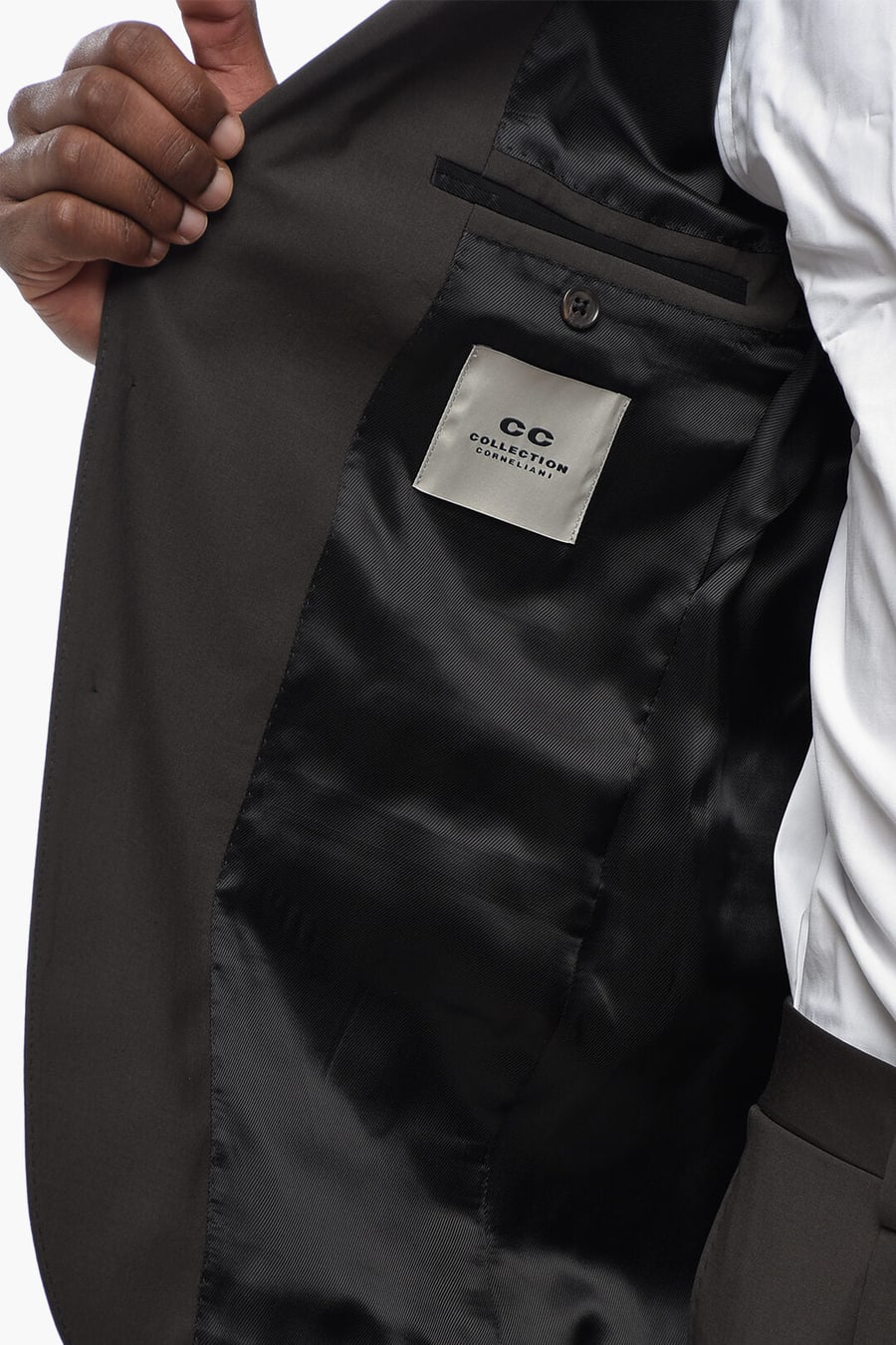 Corneliani 0405~CC COLLECTION Virgin Wool Stretch Two-Button Suit, view 4