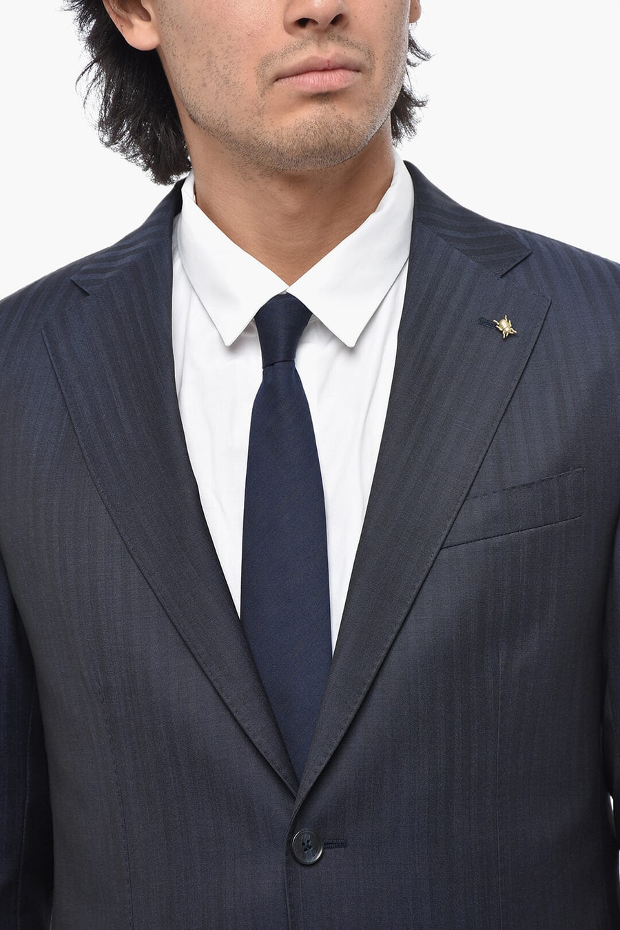 Corneliani 0405~CC COLLECTION Virgin Wool Suit With Patch Pockets, view 3