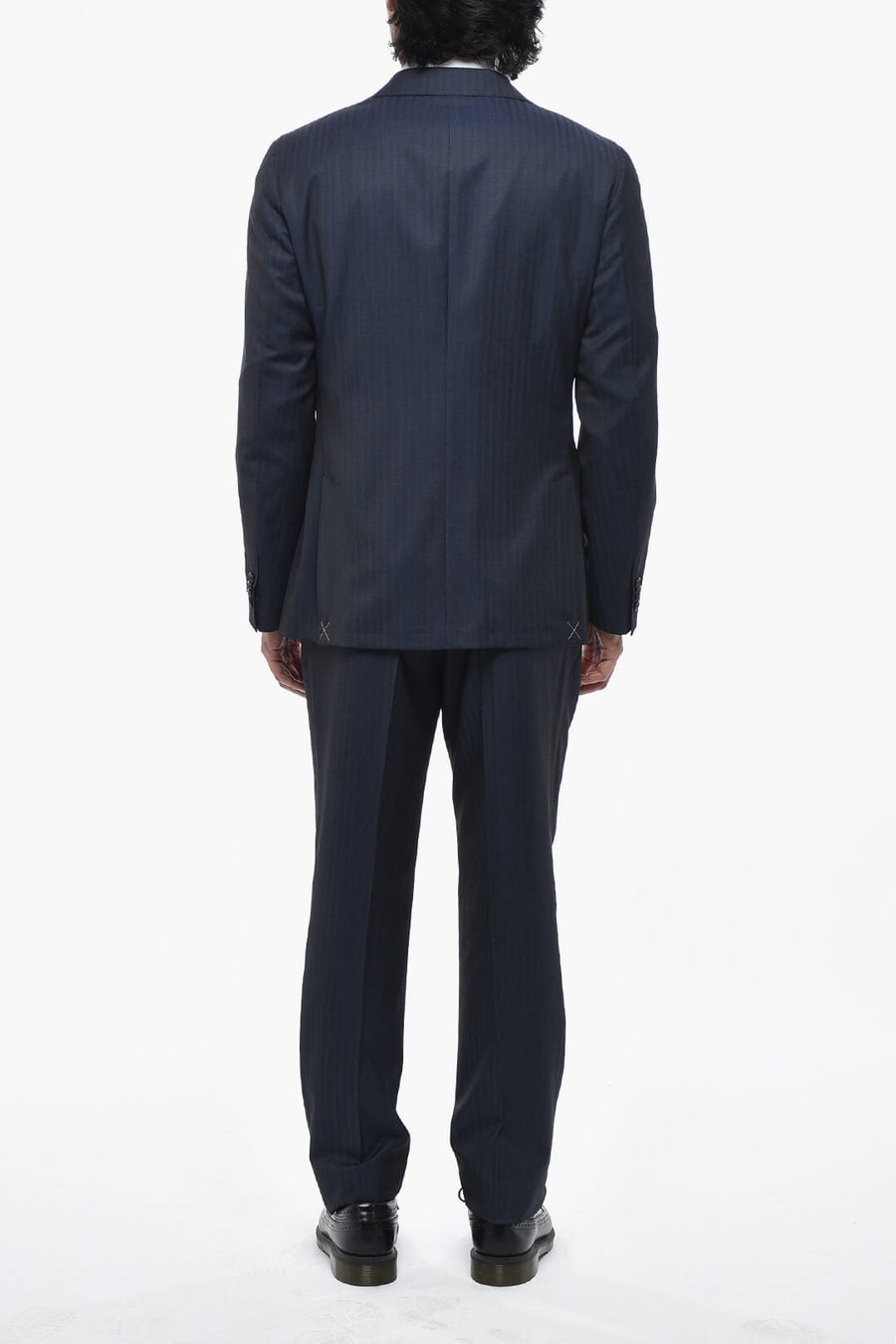 Corneliani 0405~CC COLLECTION Virgin Wool Suit With Patch Pockets, view 4