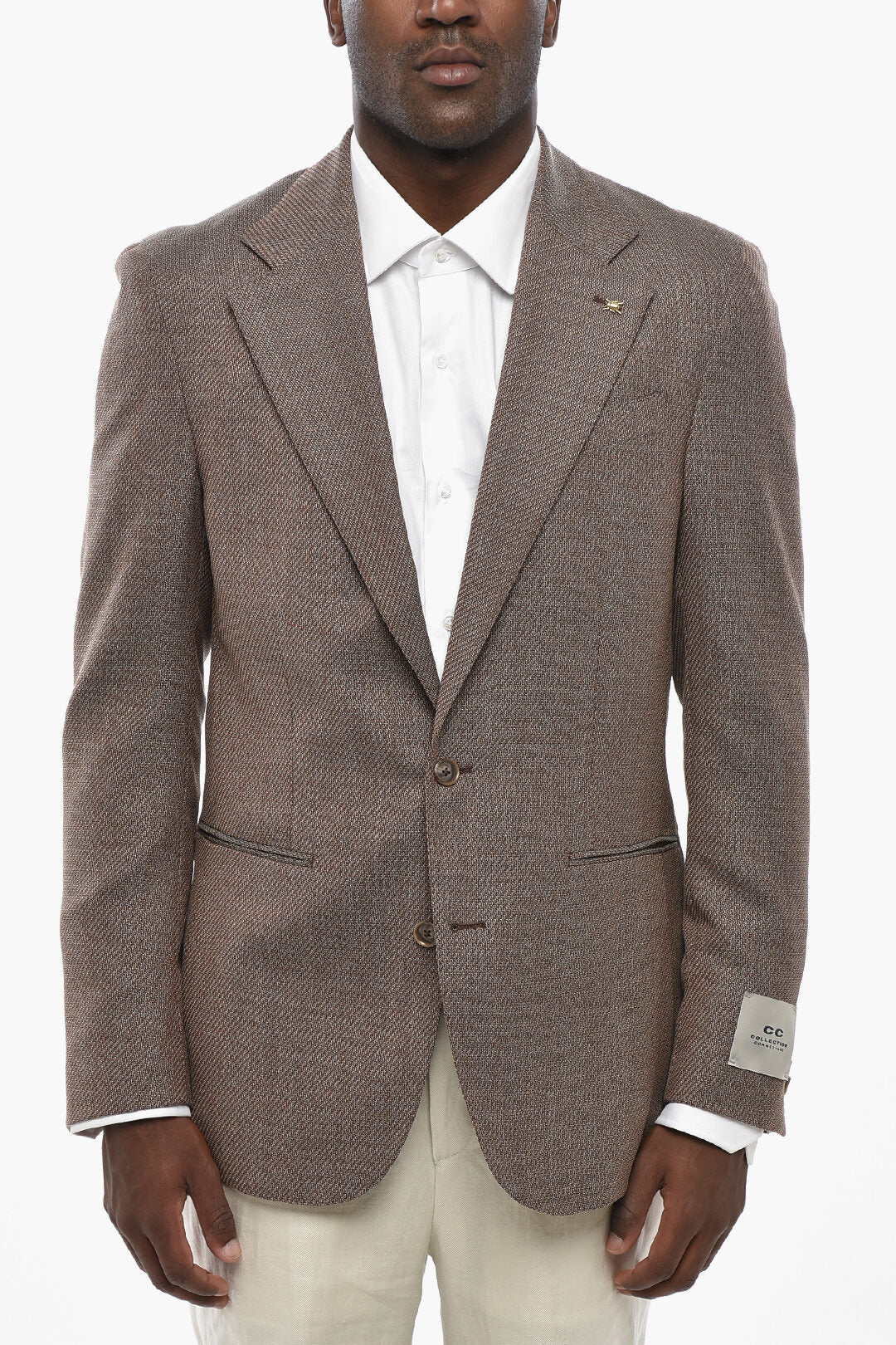 Corneliani 0405~CC COLLECTION Virgin Wool Unlined Blazer with Jetted Pockets