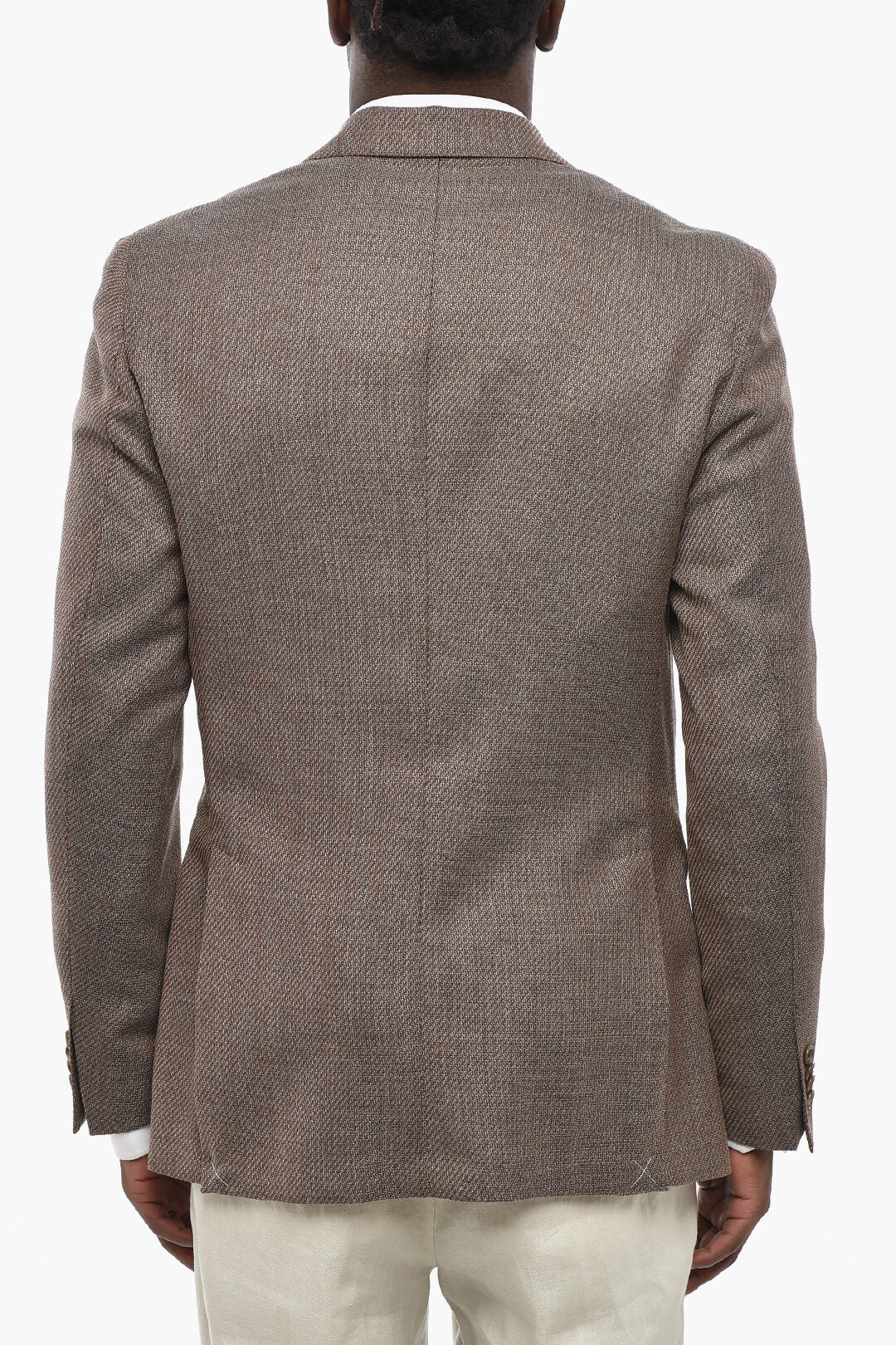 Corneliani 0405~CC COLLECTION Virgin Wool Unlined Blazer with Jetted Pockets, view 2