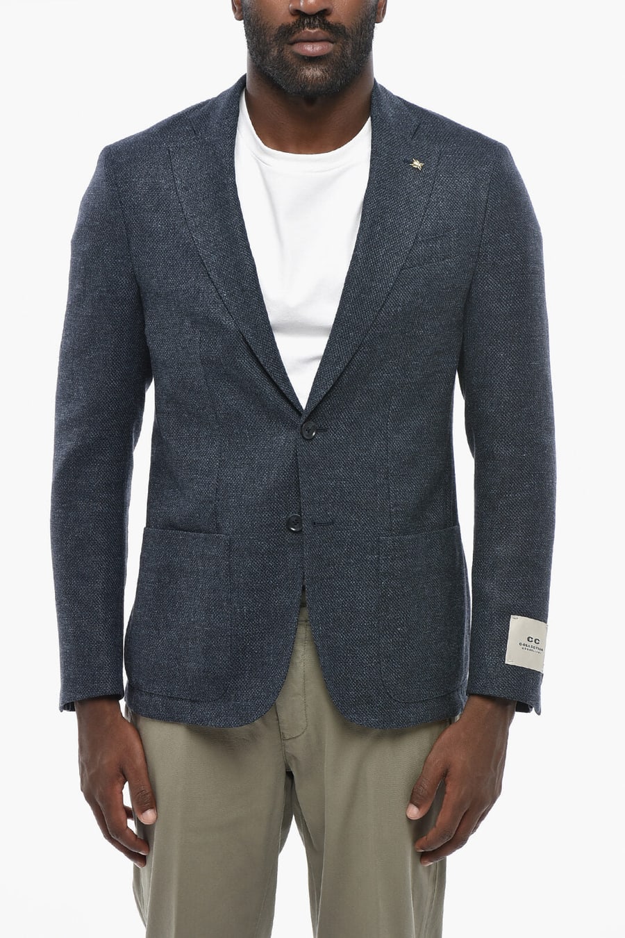 Corneliani 0405~CC COLLECTION Wool-Blend Blazer with Patch Pockets