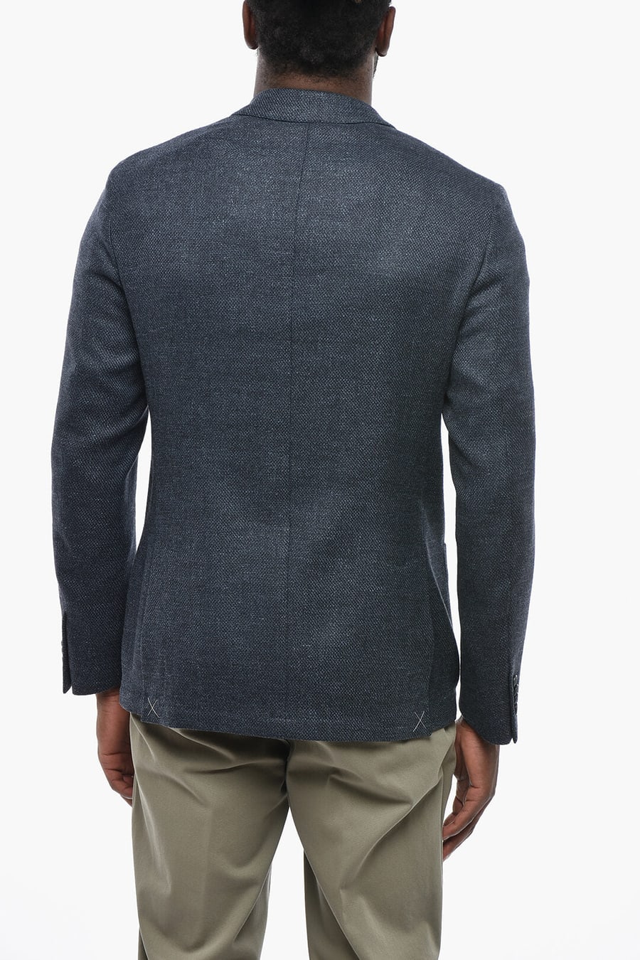 Corneliani 0405~CC COLLECTION Wool-Blend Blazer with Patch Pockets, view 7