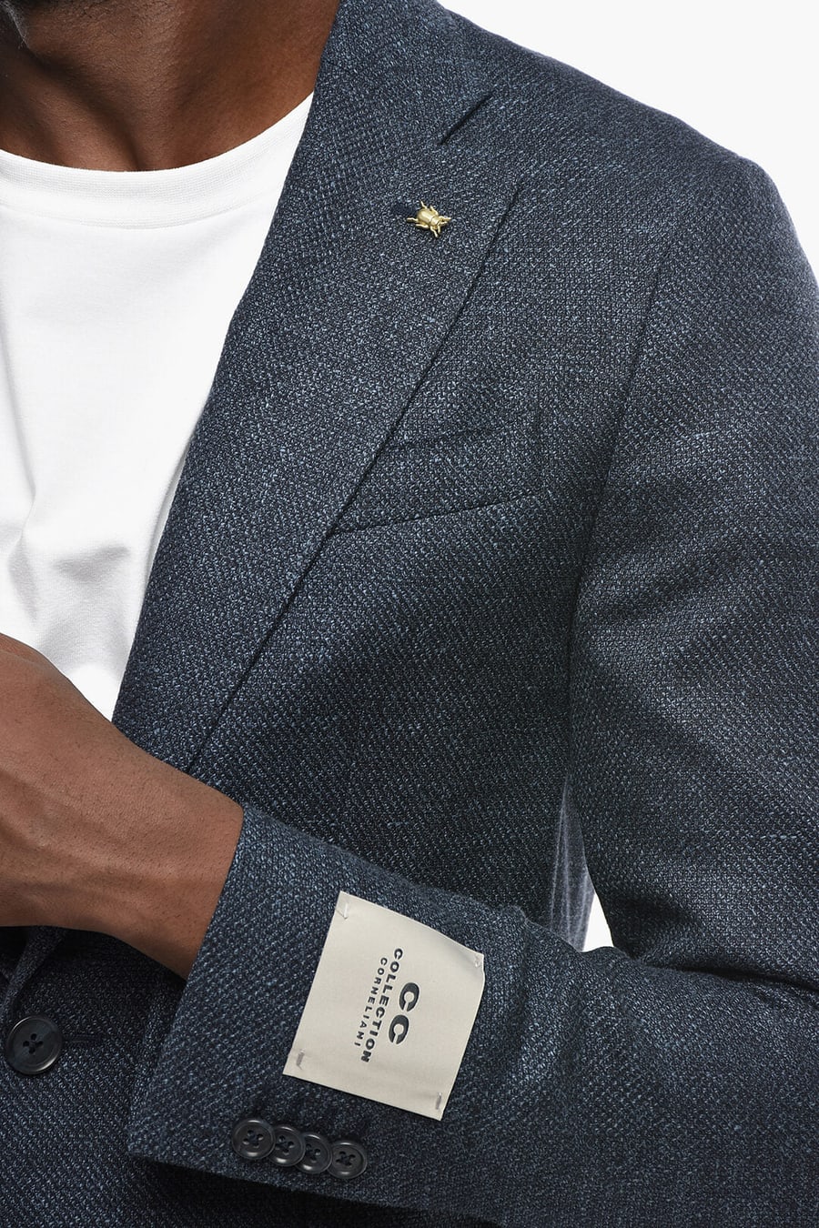Corneliani 0405~CC COLLECTION Wool-Blend Blazer with Patch Pockets, view 8
