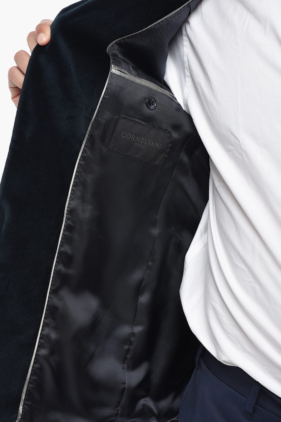 Corneliani 0405~CODE Velour Blazer with Peak Lapel, view 5