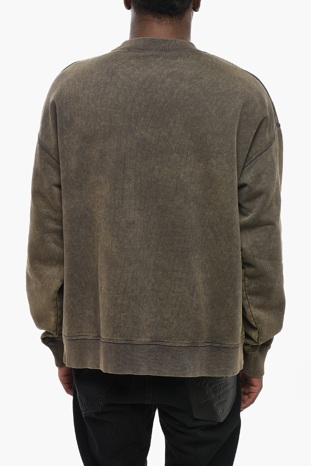 Dsquared2 0405~Cotton Crew Neck Sweatshirt with Printed Logo, view 2