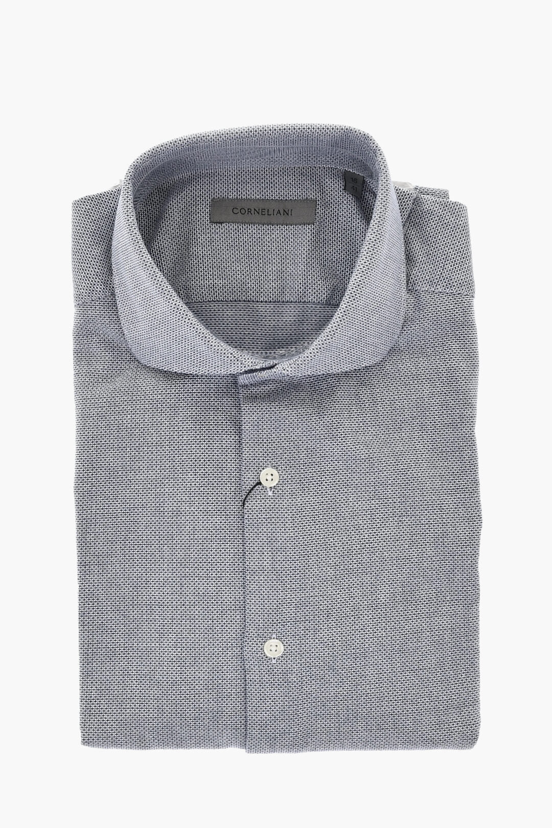 Corneliani 0405~Cotton Shirt With French Collar