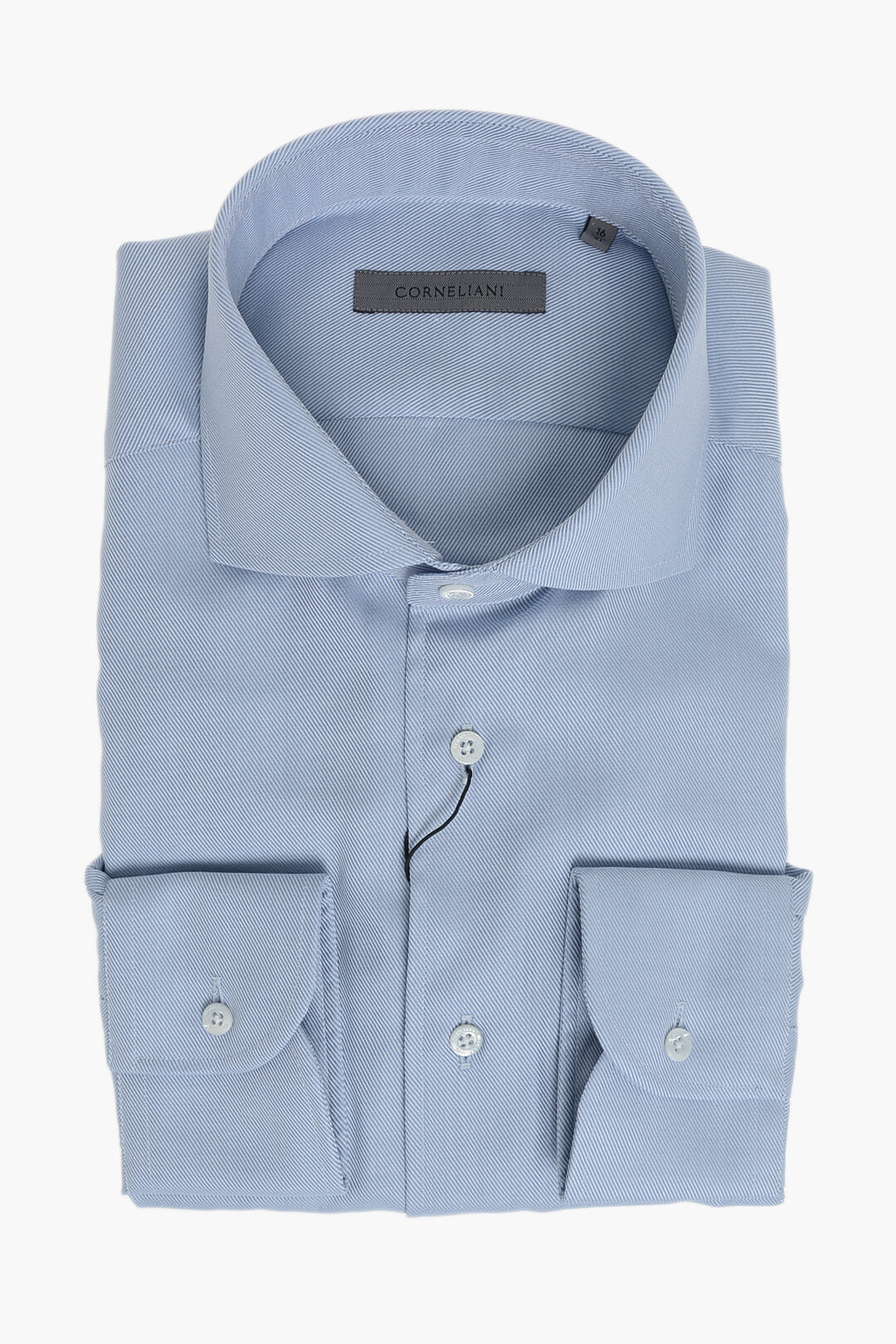 Corneliani 0405~Cotton Twill Shirt with French Collar