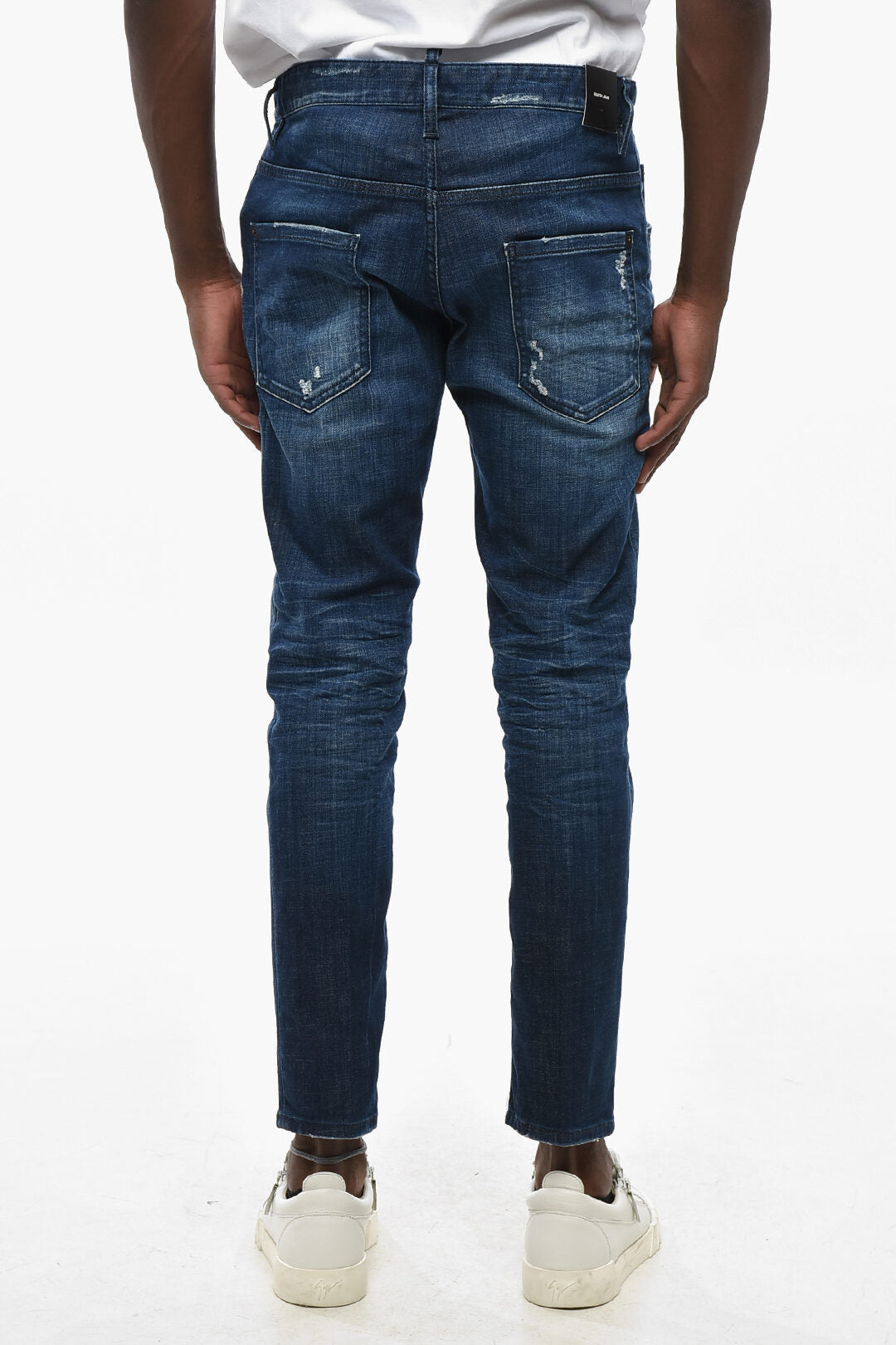 Dsquared2 0405~Distressed Denim Jeans Skater Fit 16cm, view 2