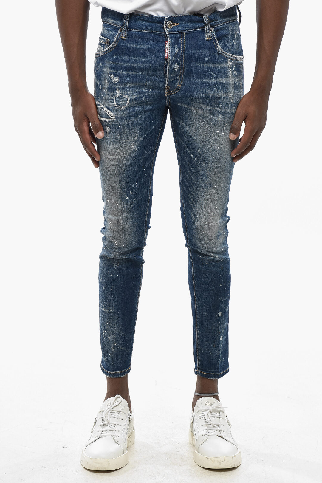 Dsquared2 0405~Distressed Denim Jeans Super Twinky Fit 13cm