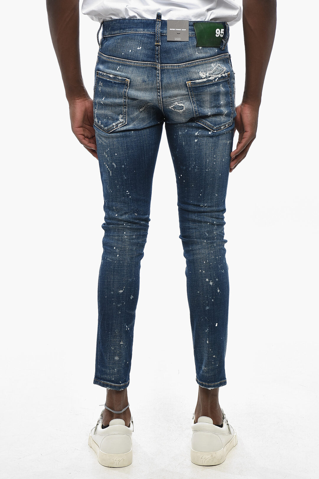 Dsquared2 0405~Distressed Denim Jeans Super Twinky Fit 13cm, view 2