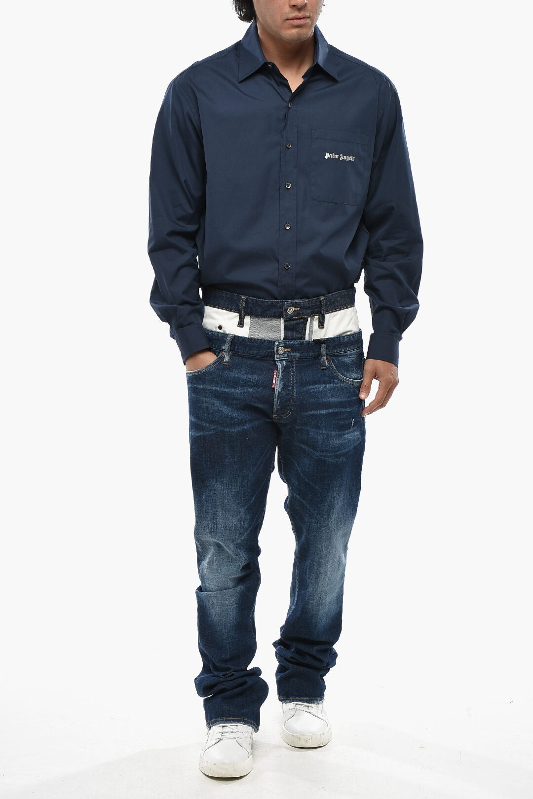 Dsquared2 0405~Double-Layer Bootcut Jeans