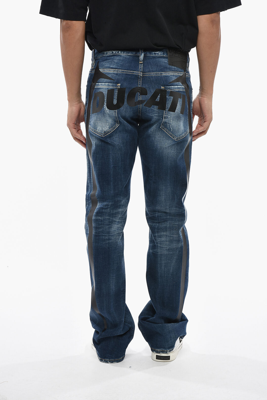 Dsquared2 0405~DUCATI Straight-Leg Jeans THE AMERICAN with Printed Details 24cm, view 2