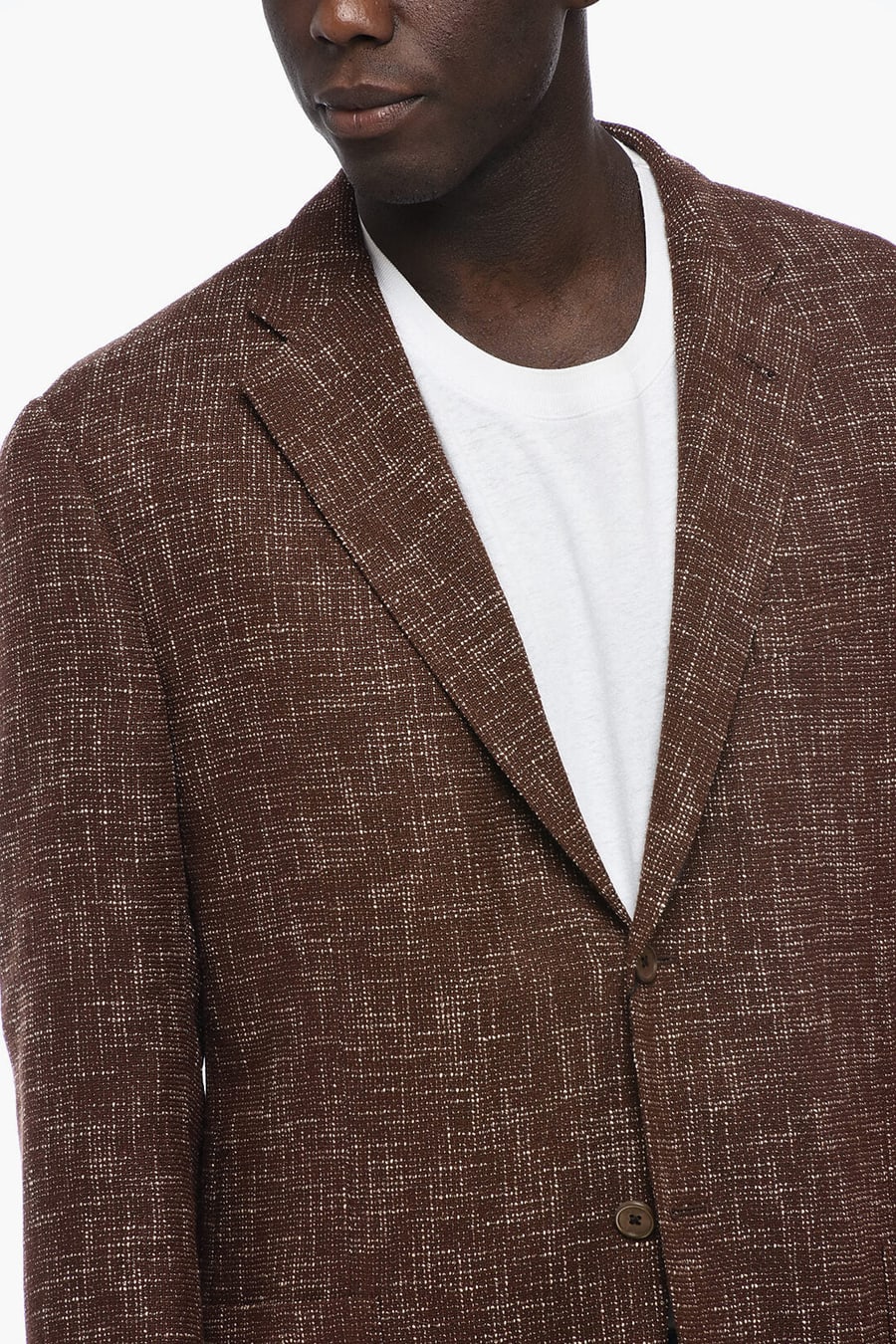 Corneliani 0405~Half-Lined Blazer GATE With Hopsack Pattern, view 2