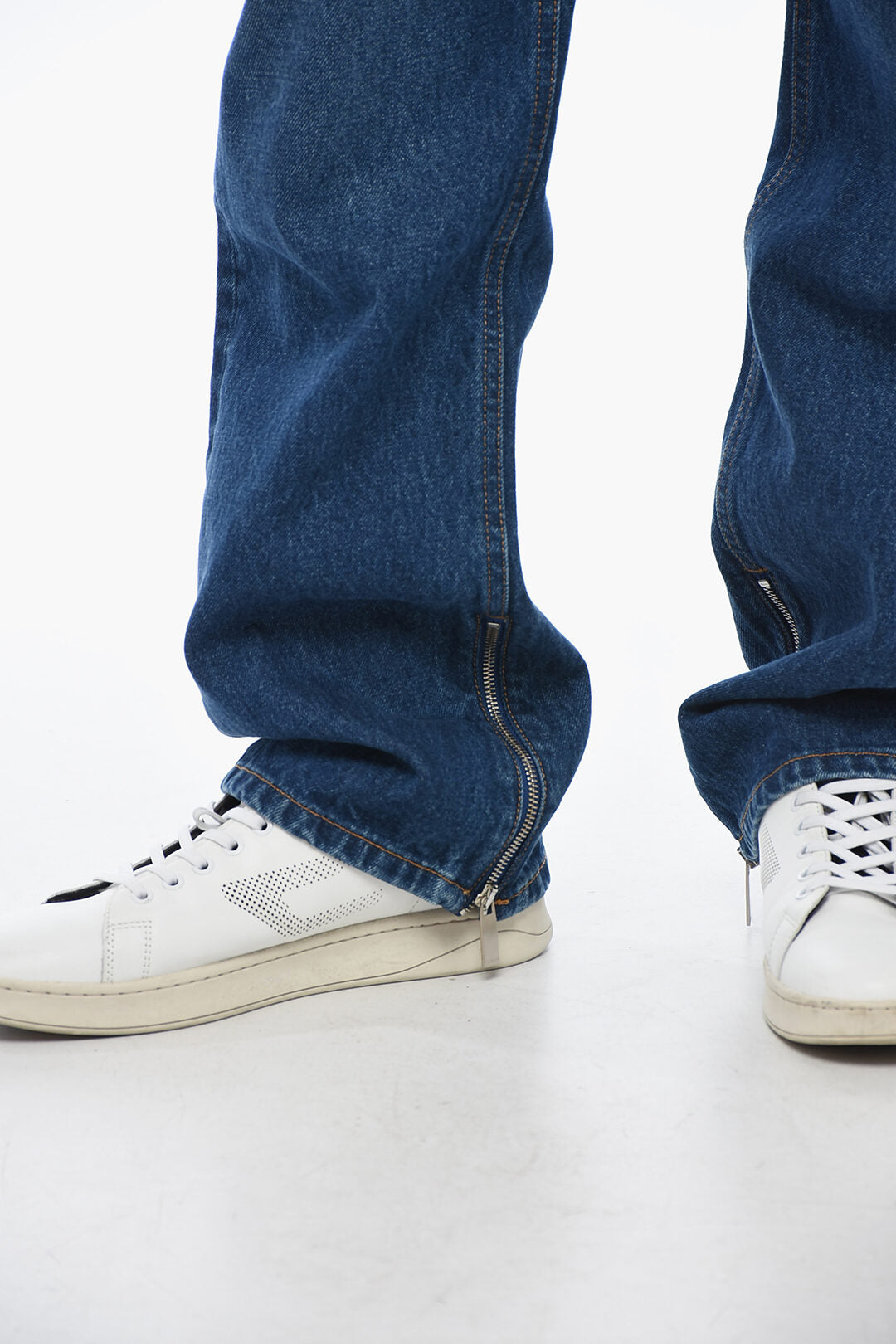 Off-White 0405~Skate Jeans with 22cm Zip at Hem, view 2