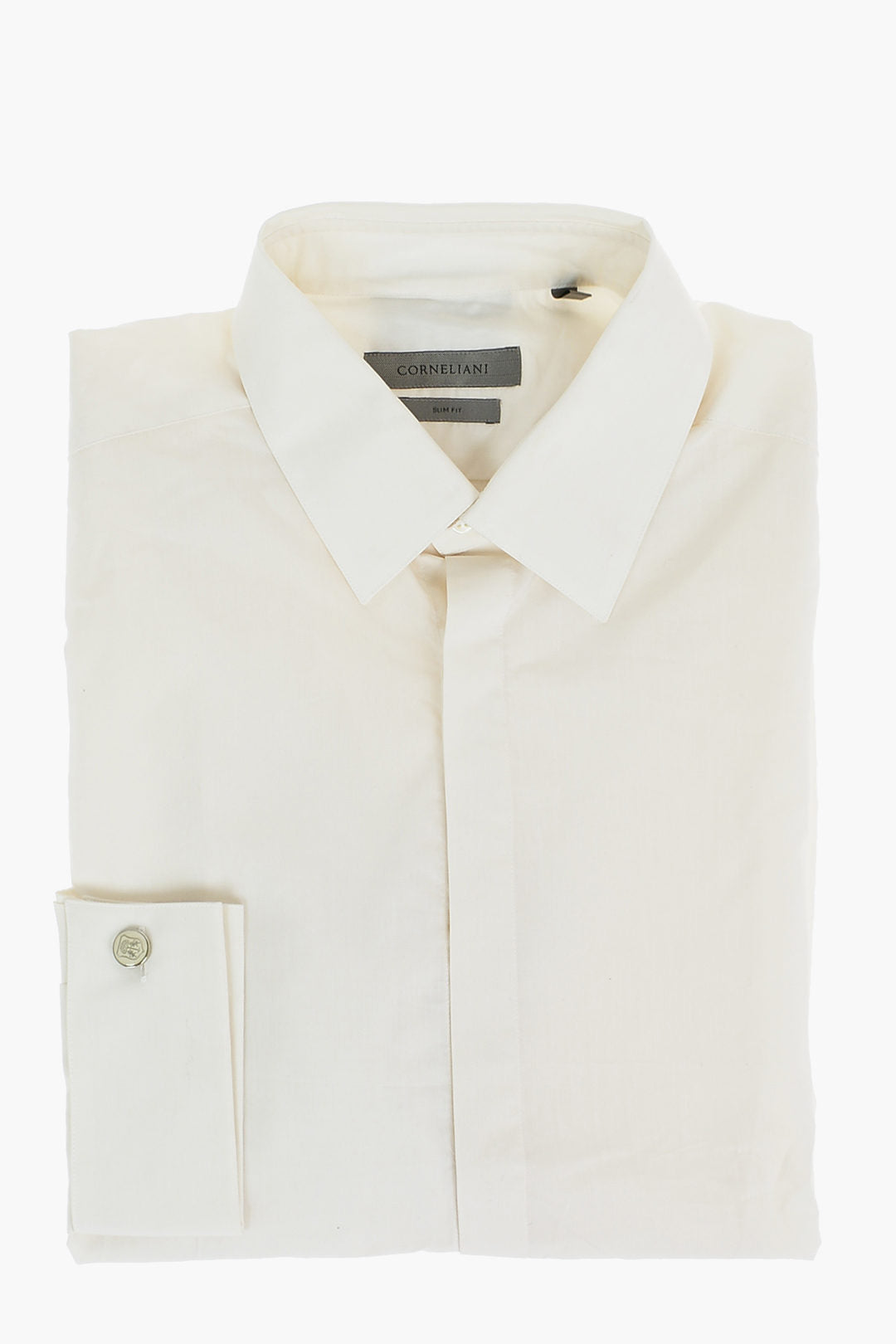 Corneliani 0405~Slim Fit Cotton Shirt with French Collar