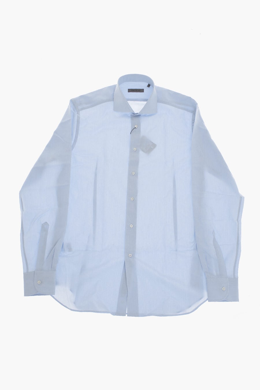 Corneliani 0405~Solid Shirt With French Collar, view 2