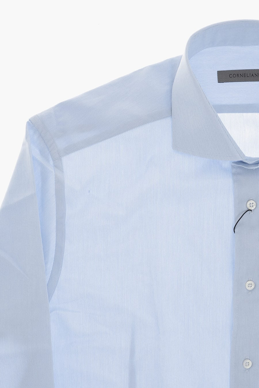 Corneliani 0405~Solid Shirt With French Collar, view 3