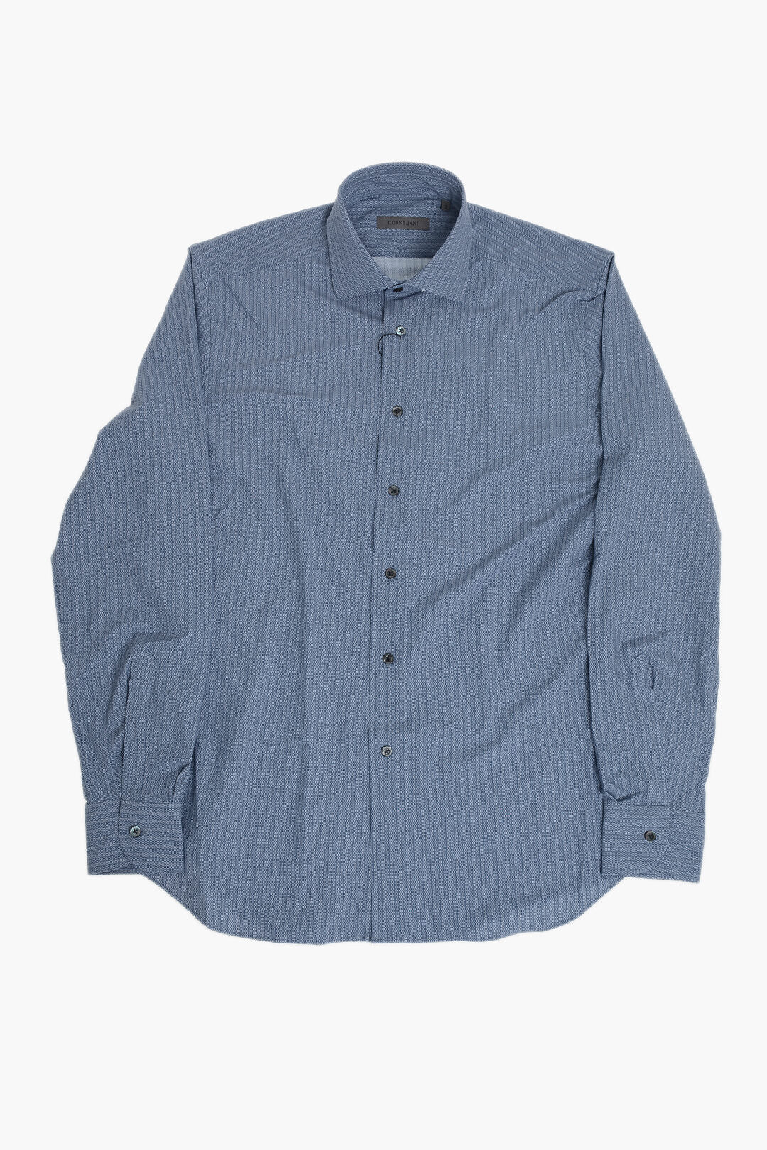 Corneliani 0405~Wrinkle-Free Herringbone-Patterned Shirt with French Collar, view 2