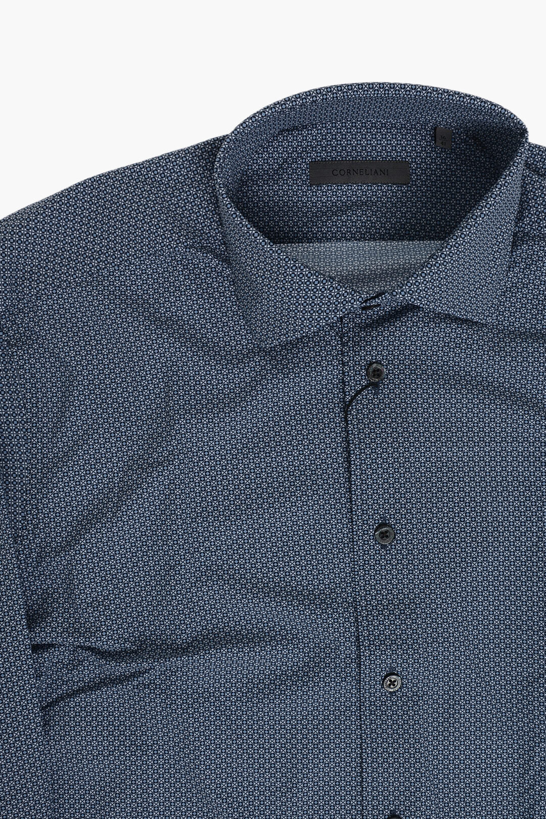 Corneliani 0405~Wrinkle-Free Patterned Stretch Shirt
