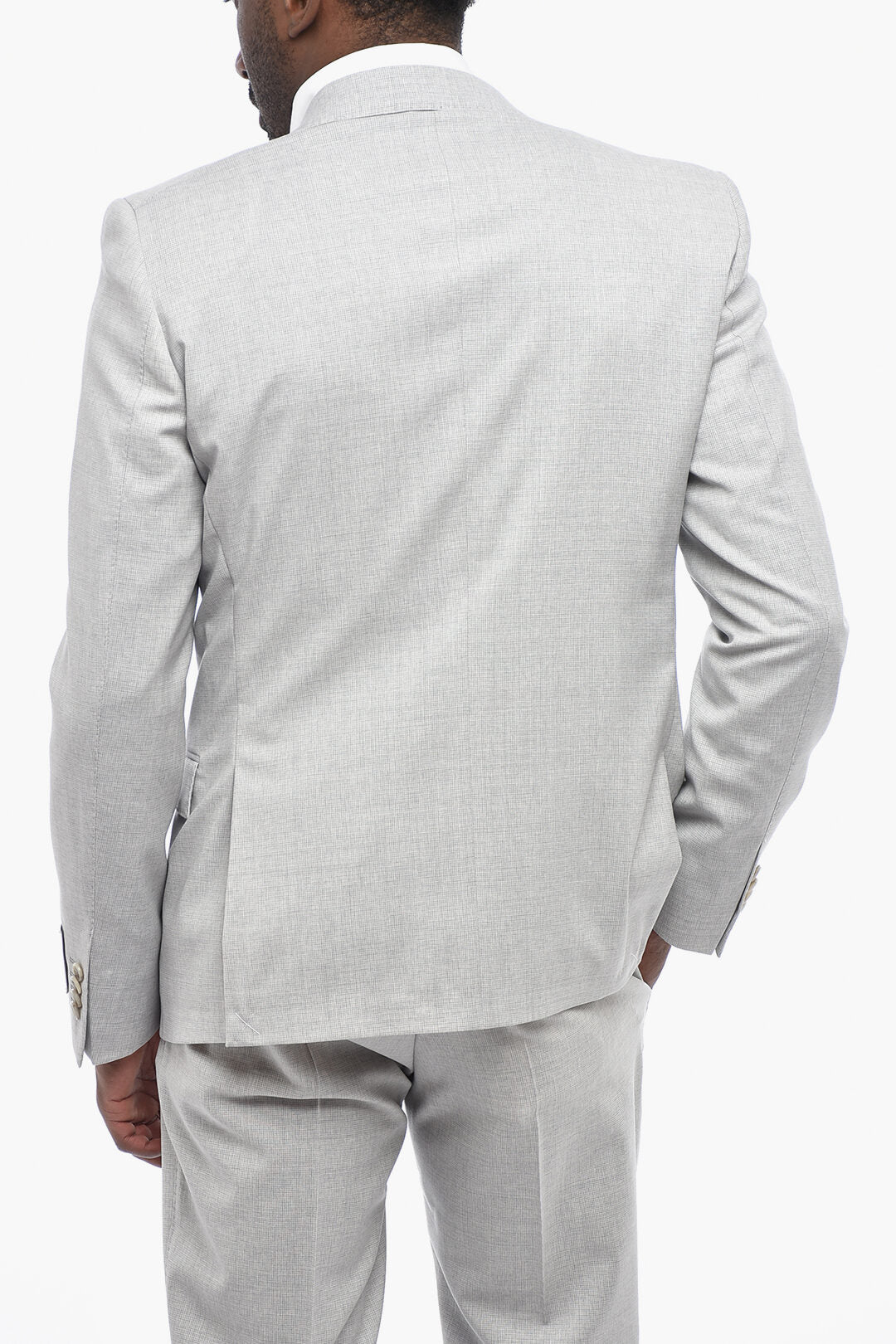 Corneliani 0470~CC COLLECTION Virgin-Wool Blazer with Flap Pockets, view 2