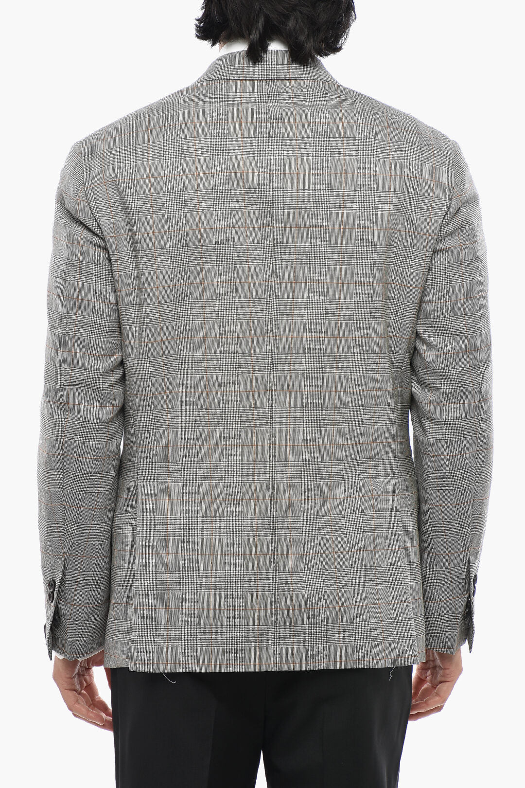 Corneliani 0470~CIRCLE Unlined Virgin Wool Blazer with District Check Pattern, view 2