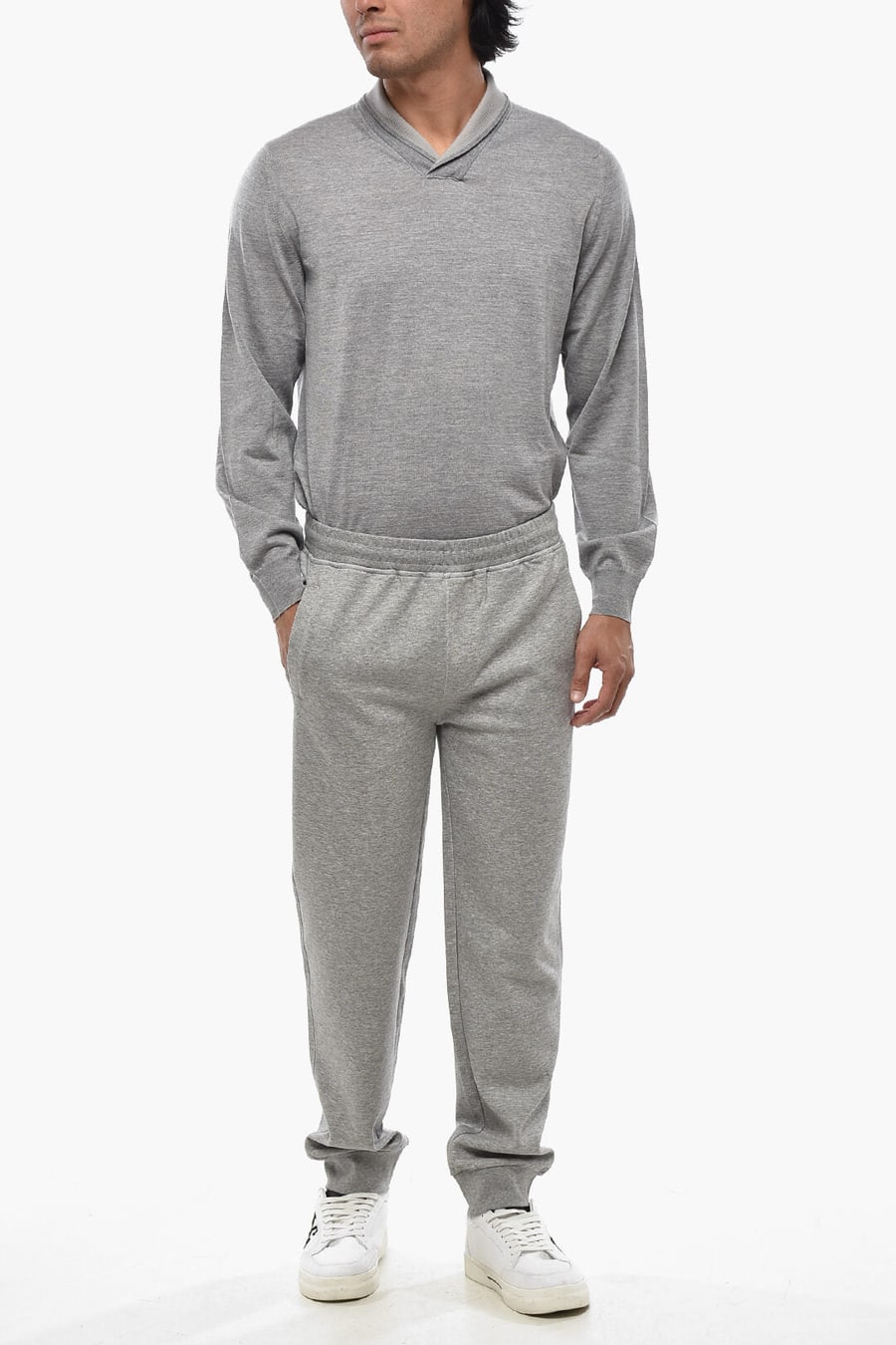 Corneliani 0470~Cotton Joggers with Drawstring, view 4