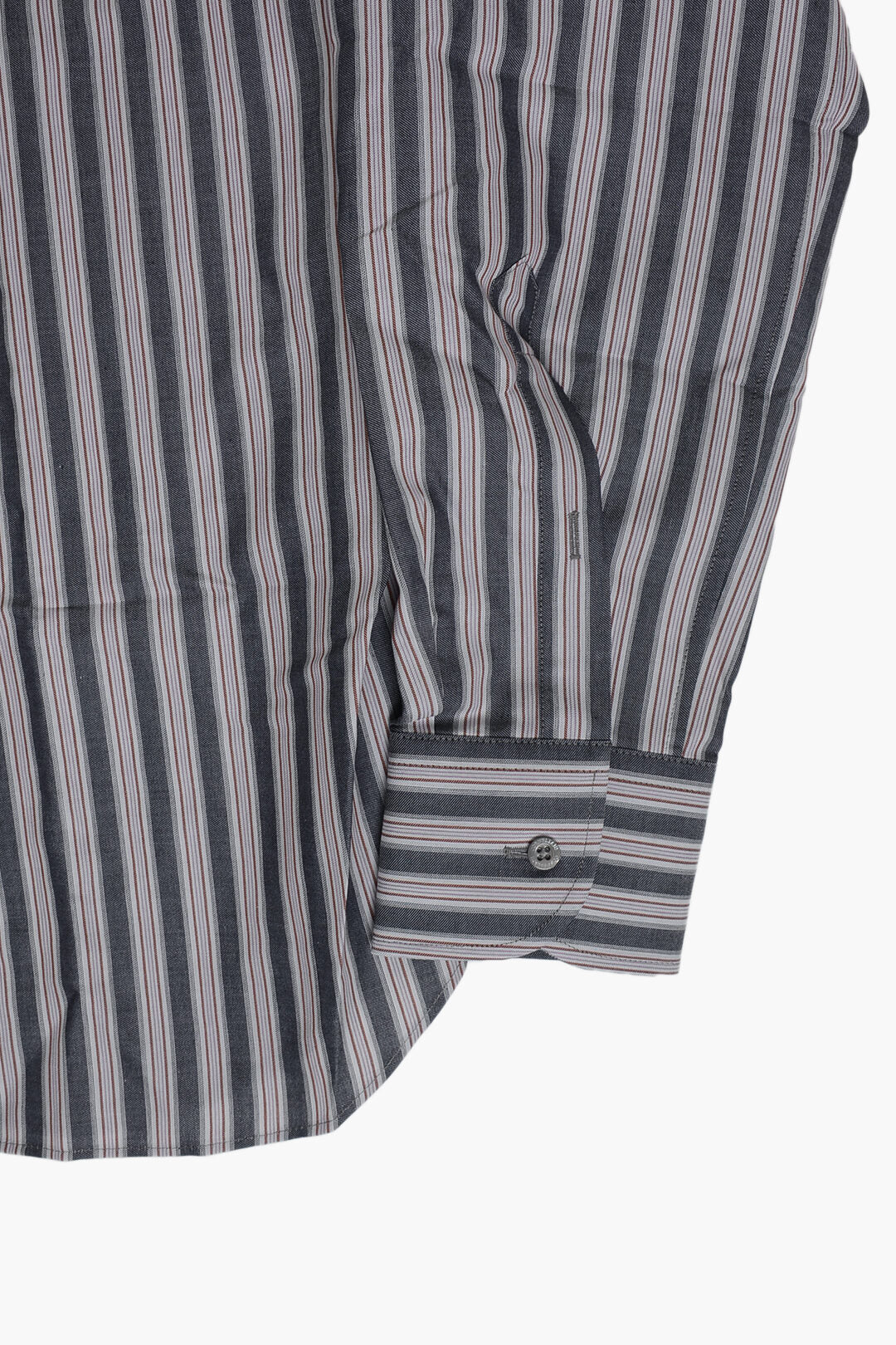 Corneliani 0470~Cotton Striped Shirt With French Collar