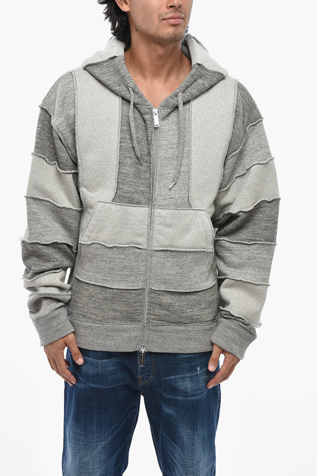 Dsquared2 0470~MAGLIANO Cotton And Wool Hooded Sweatshirt With Zip Closure