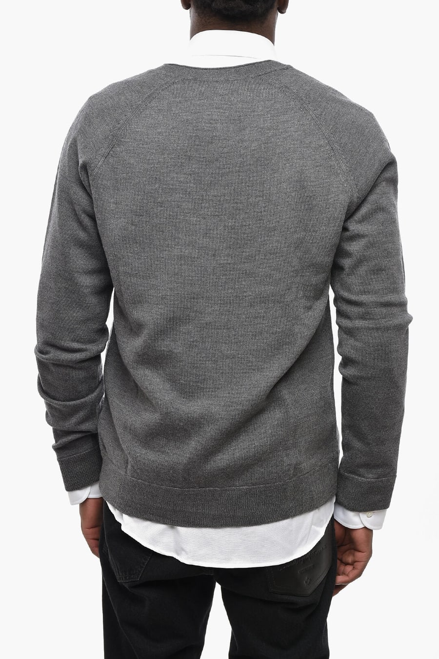 Dsquared2 0470~Virgin Wool Cardigan with Patch Pockets, view 2