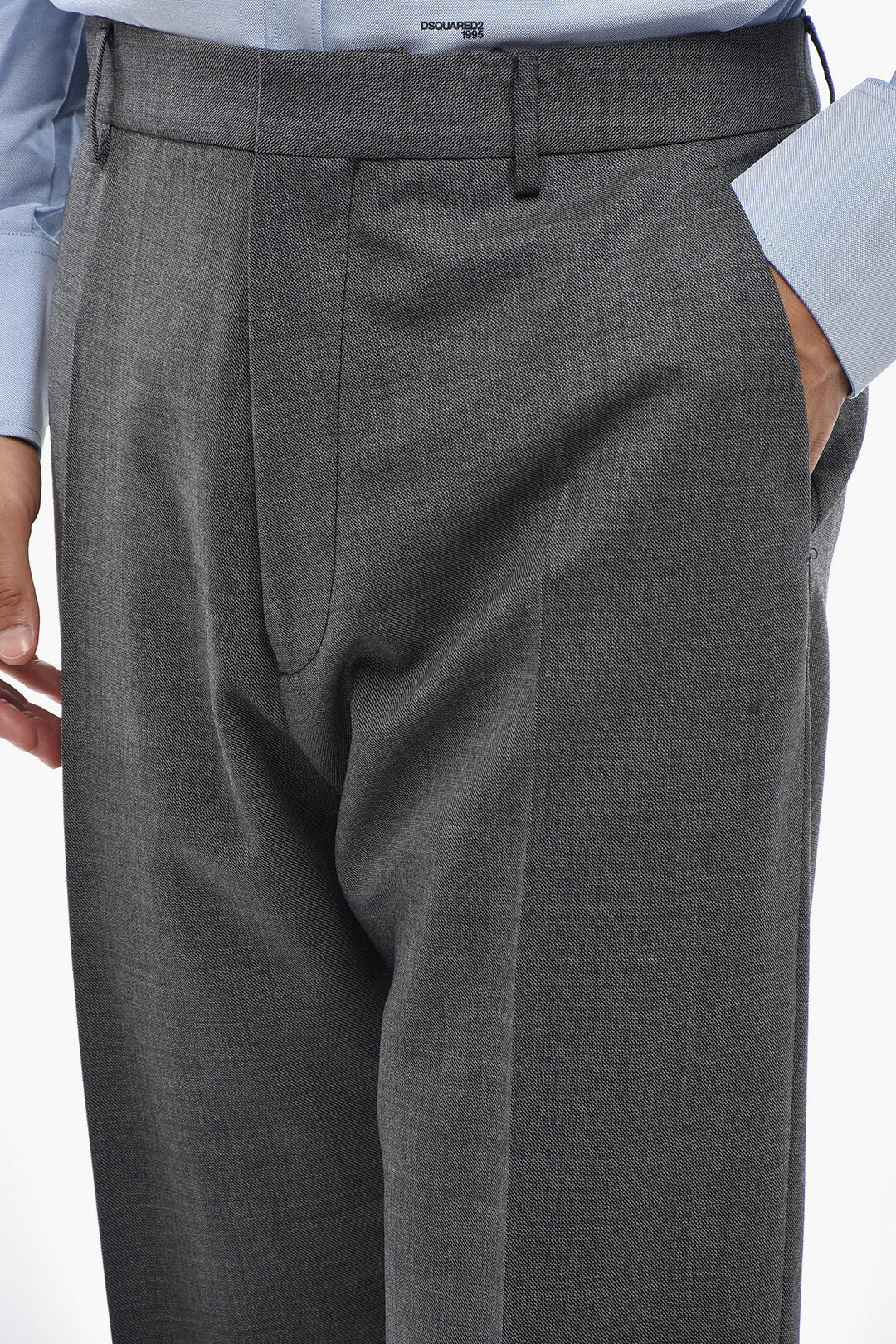 Dsquared2 0470~Virgin Wool Trousers DAN LONG CROTCH, view 2