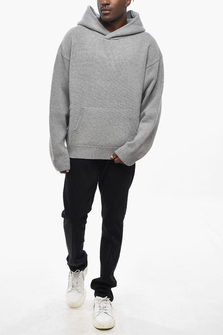 Dsquared2 0470~Wool-Knit Hoodie, view 4