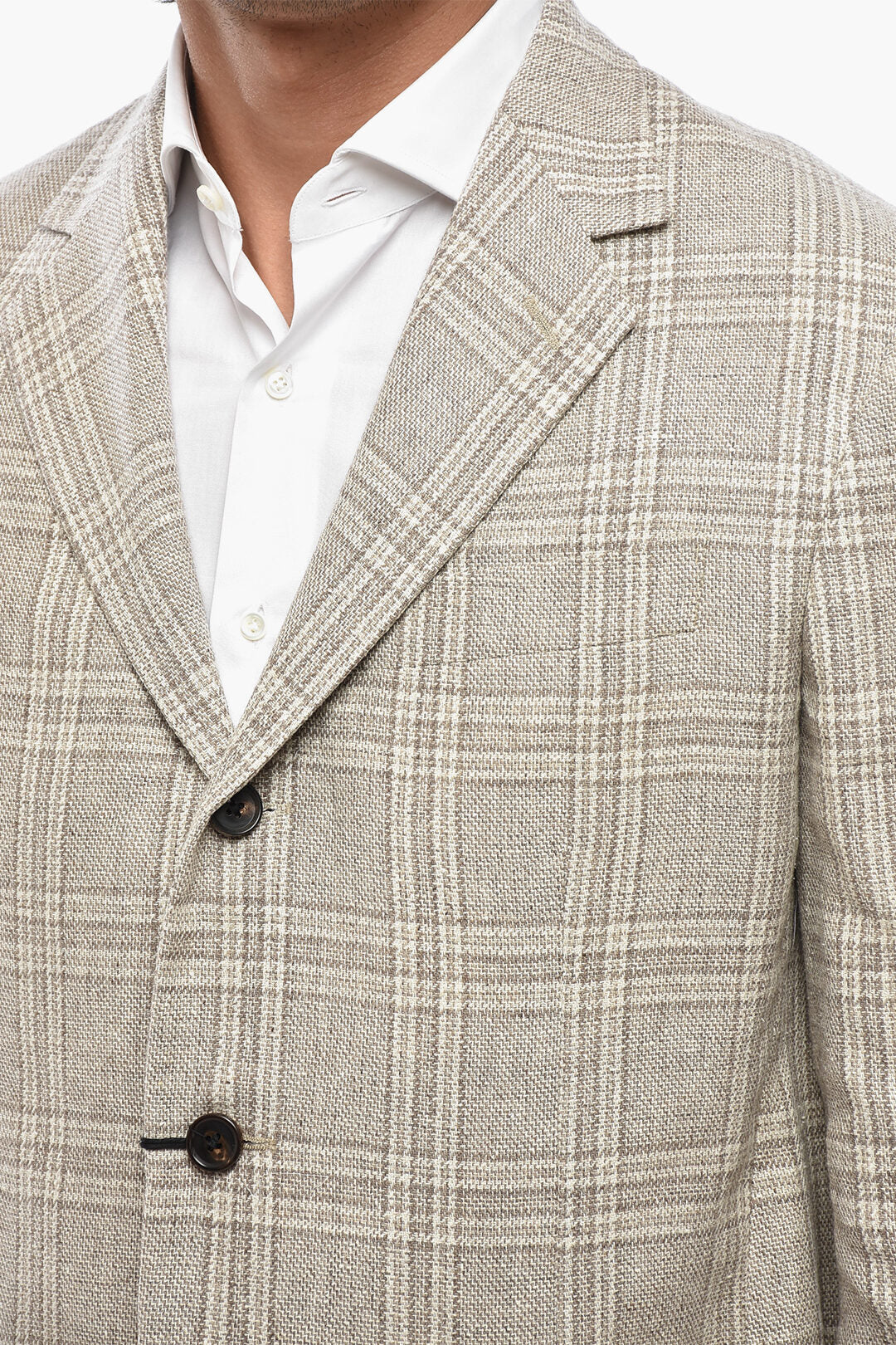 Corneliani 0500~CIRCLE Wool-Blend Unlined Blazer in District Check