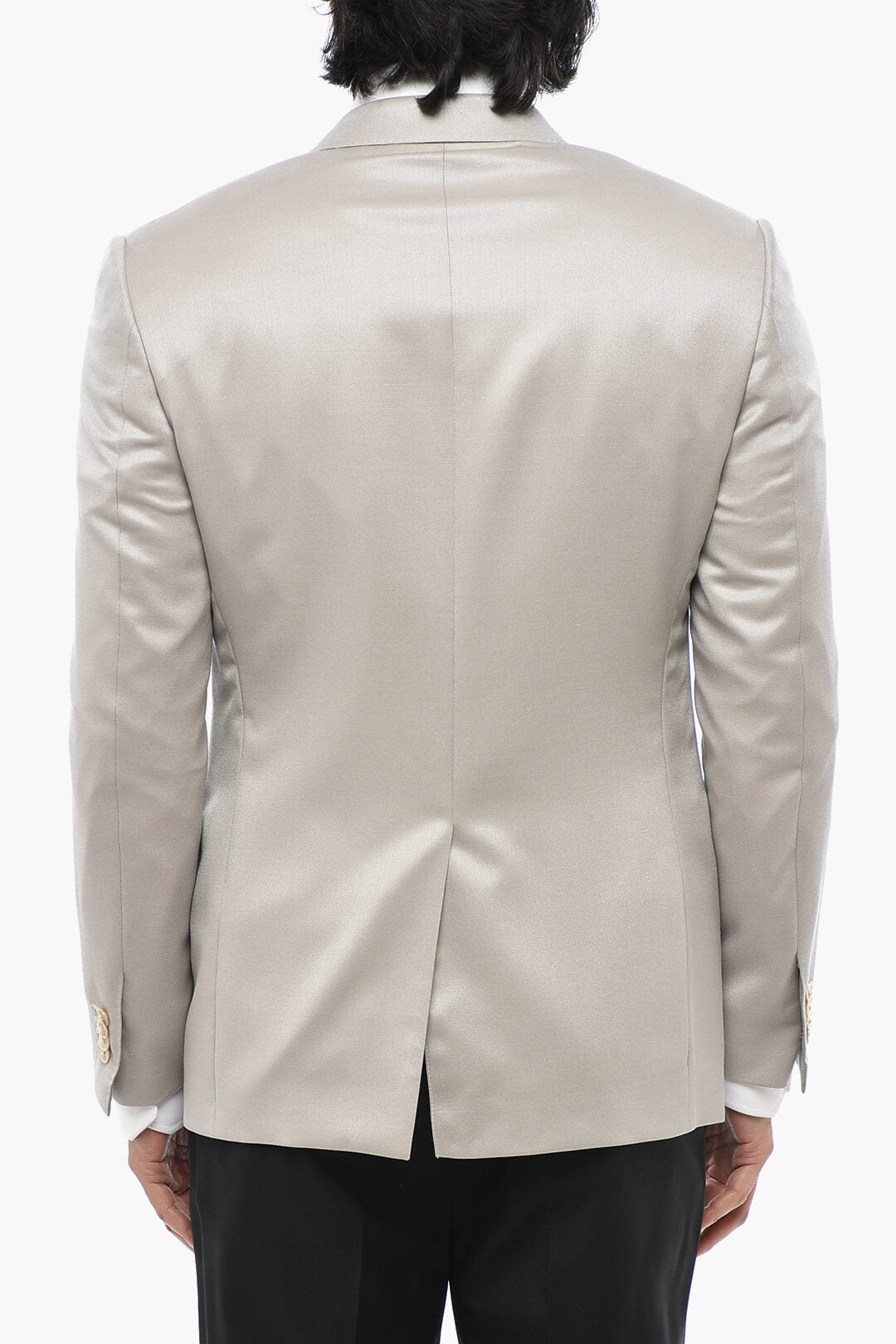 Corneliani 0500~CODE Slim-Fit Wool-Blend Blazer with Peak Lapel, view 2
