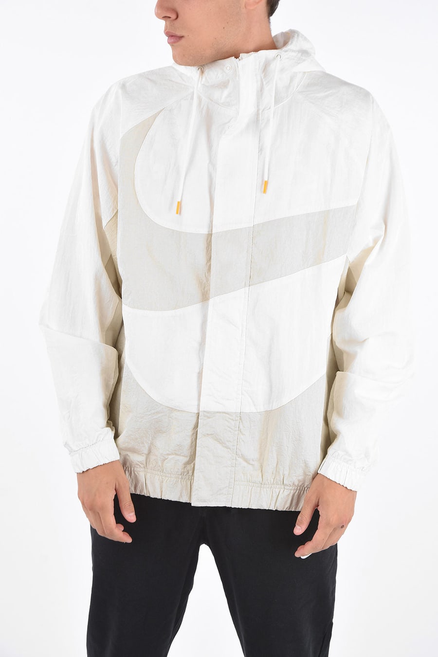 Nike 0500~Hooded Jacket with Hidden Button Closure