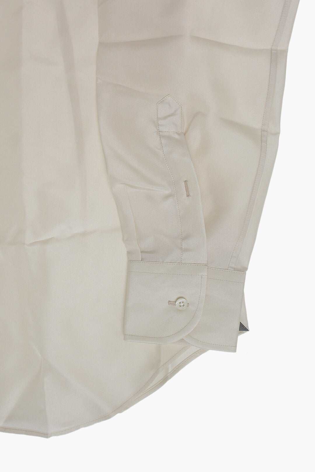 Corneliani 0500~Solid Silk Shirt With French Collar