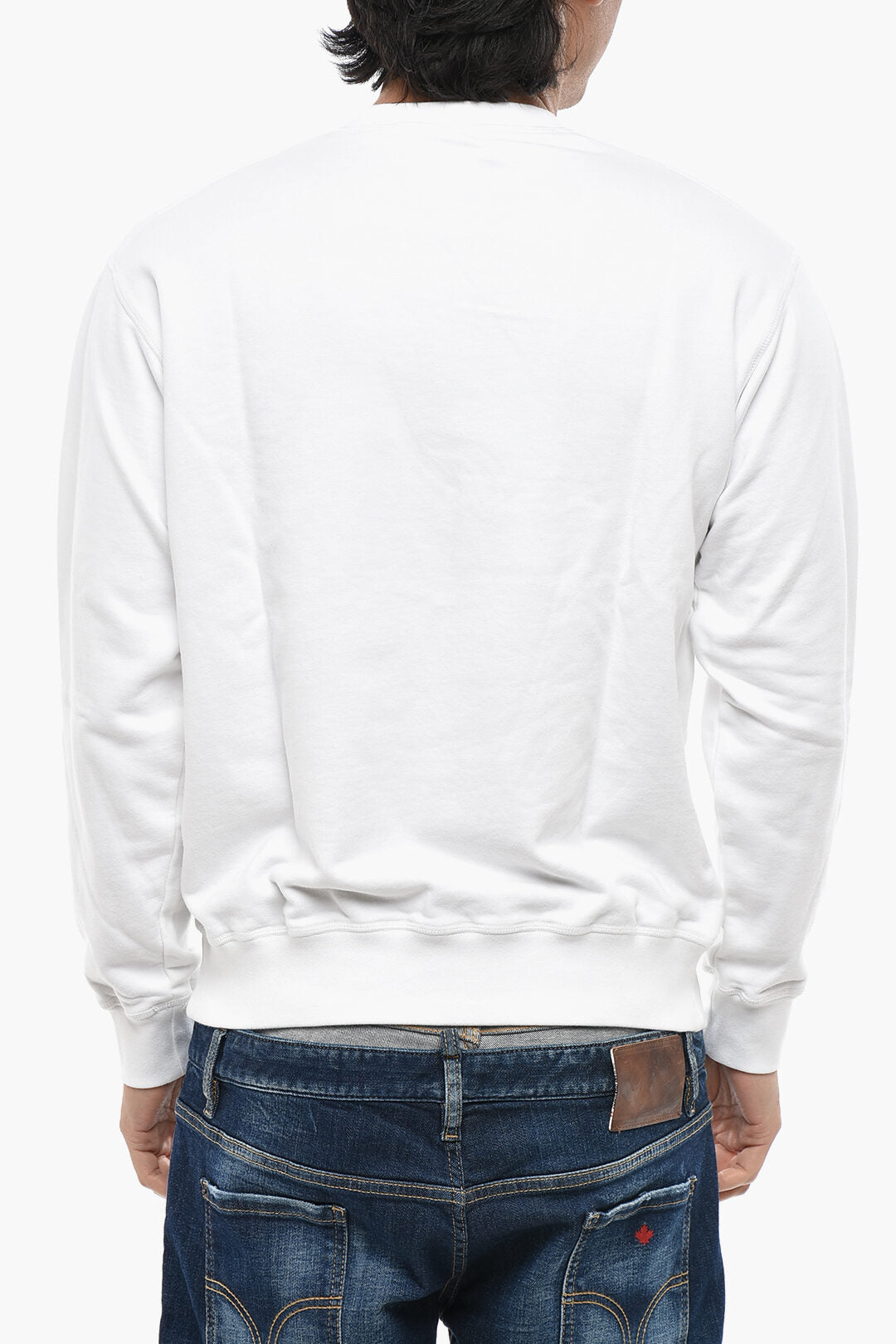 Dsquared2 0550~Cotton Crewneck Sweatshirt with Contrasting Logo