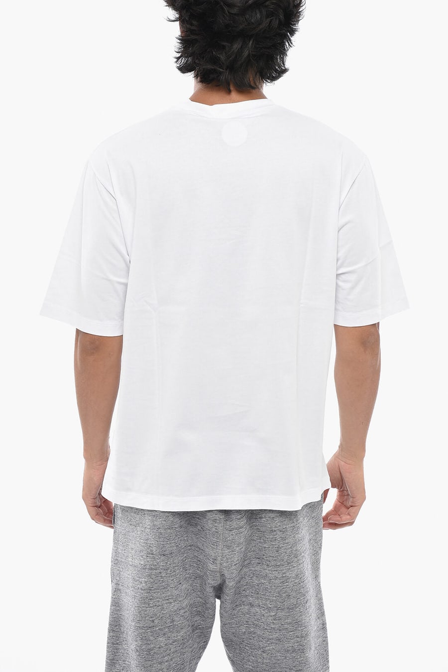 Dsquared2 0550~Crewneck Cotton T-Shirt With Contrast Print, view 2