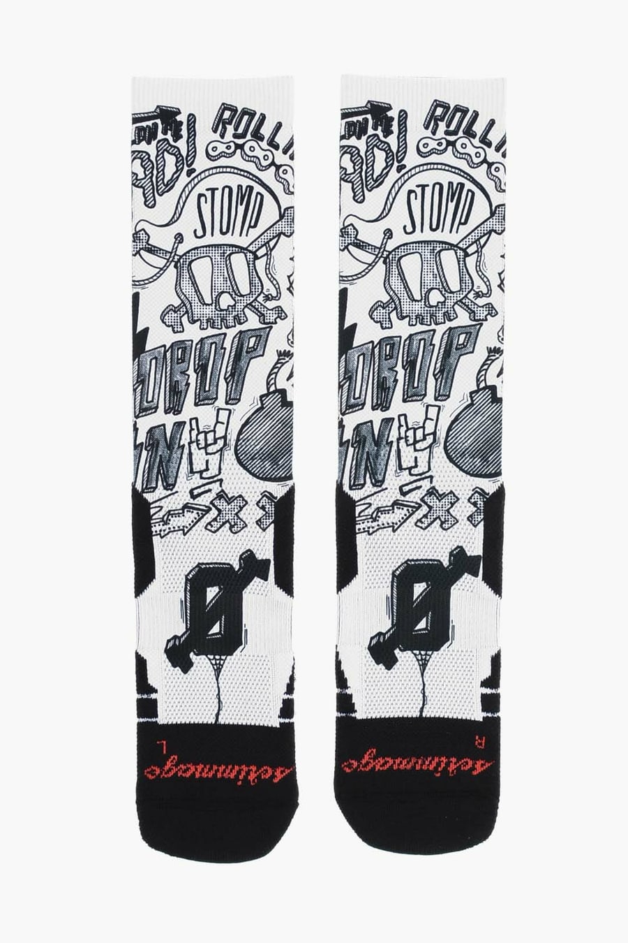 Scrimmage 0550~Long STOMP Printed Socks