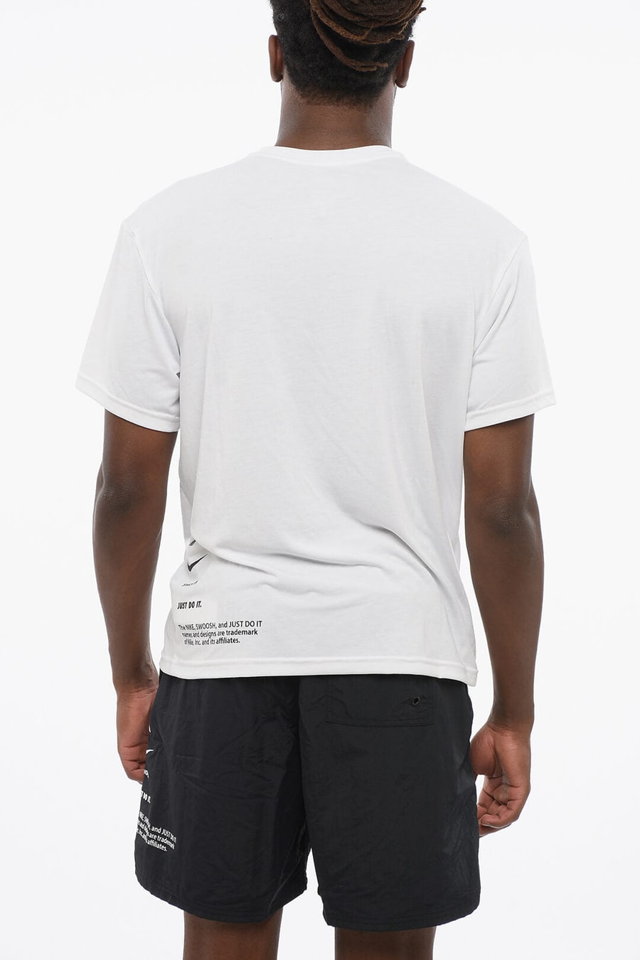 Nike 0550~SWIM Crewneck T-Shirt HYDROGU Dri-Fit with Contrast Monogram, view 2