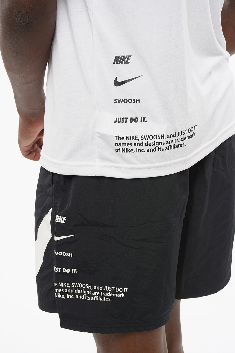 Nike 0550~SWIM Crewneck T-Shirt HYDROGU Dri-Fit with Contrast Monogram, view 3