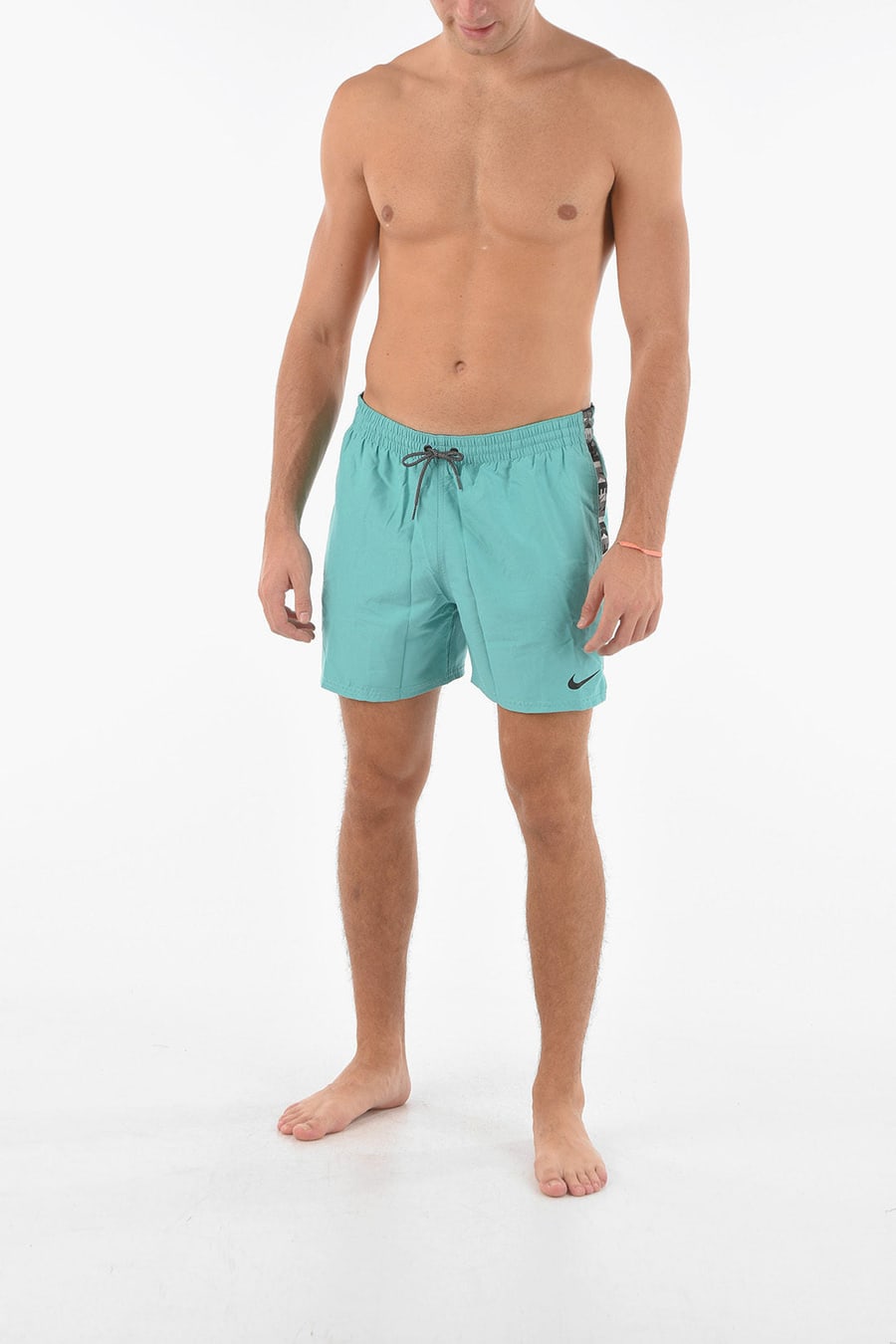 Nike 0750~SWIM Boxer Swim Shorts with Contrasting Logo Band, view 4
