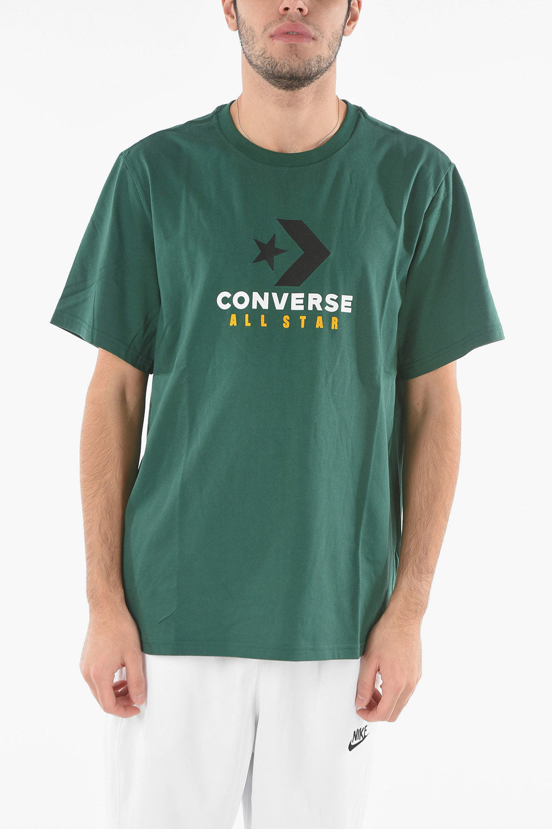 Converse 0850~ALL STAR Crewneck T-Shirt with Front Logo Print
