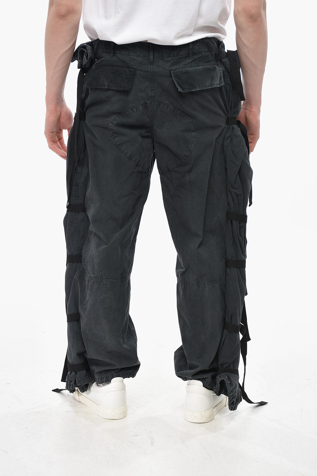 Magliano 0850~Cotton Cargo Pants in Ripstop Check, view 2