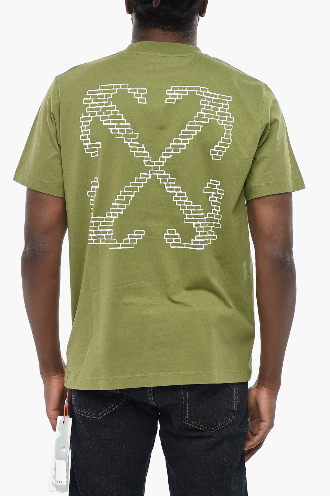 Off-White 0850~Cotton Crewneck T-Shirt BRICK ARROW, view 2