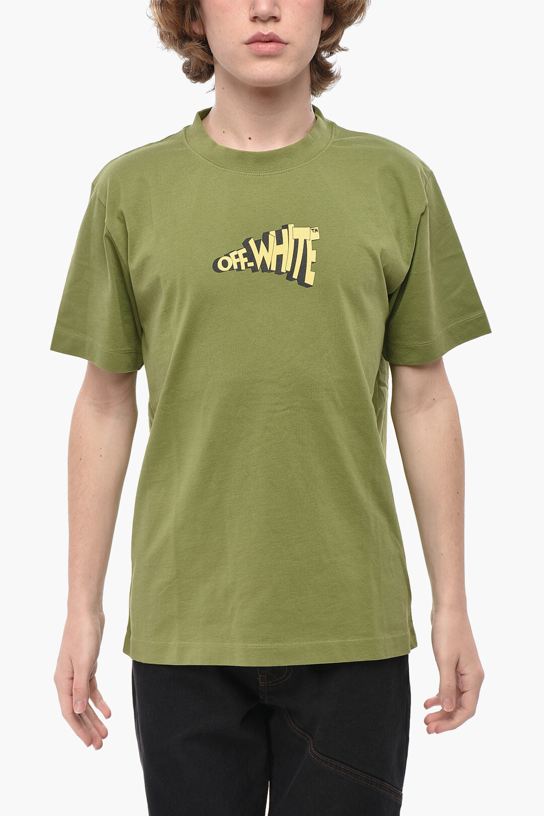 Off-White 0850~Crew Neck T-Shirt CARTOON ARROW With Printed Logo