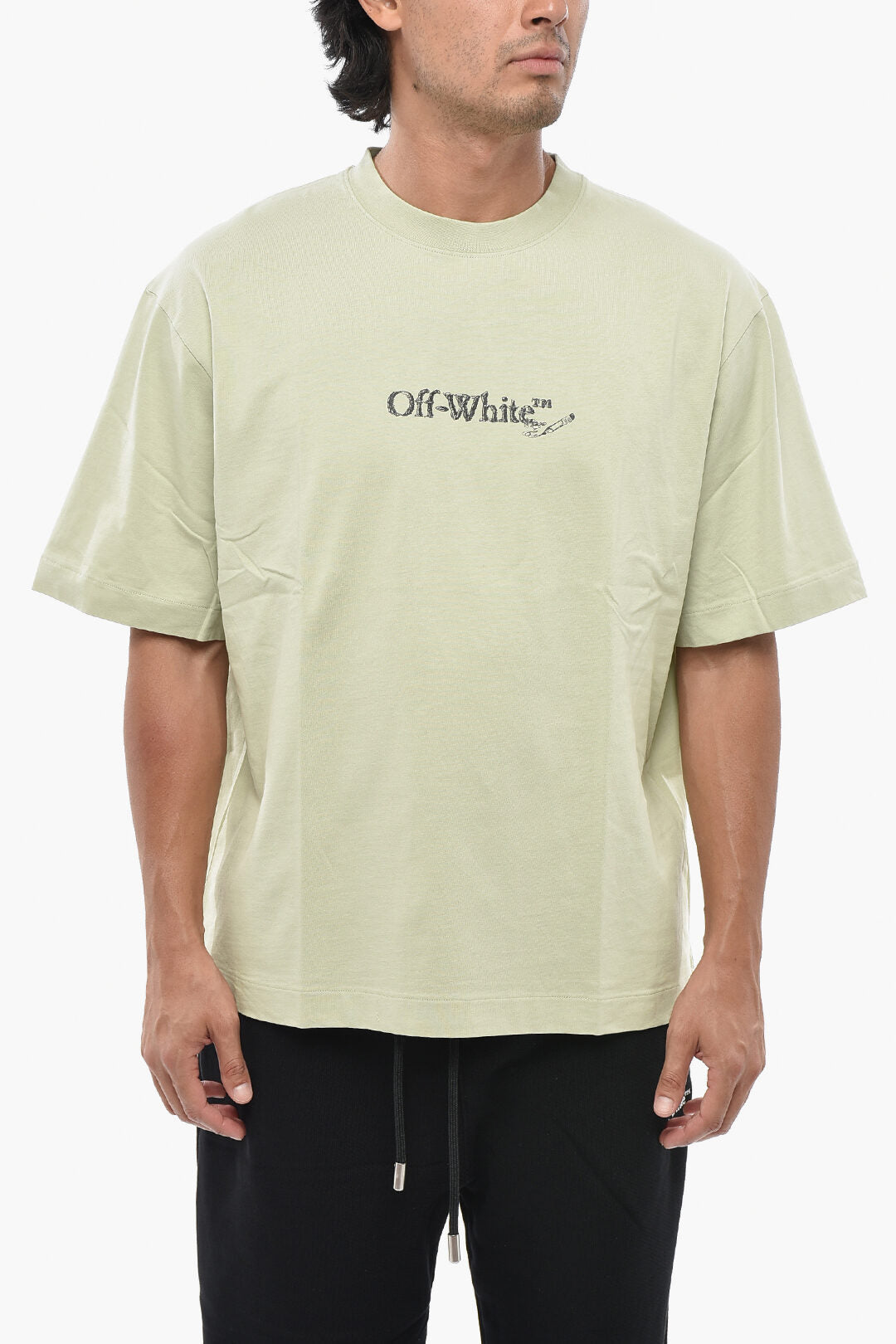 Off-White 0850~Crew Neck T-Shirt SCRIBBLE ARROW Cotton Jersey
