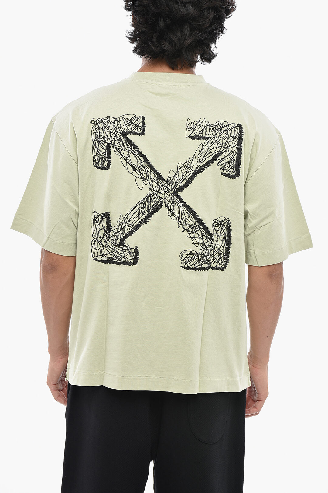 Off-White 0850~Crew Neck T-Shirt SCRIBBLE ARROW Cotton Jersey, view 2