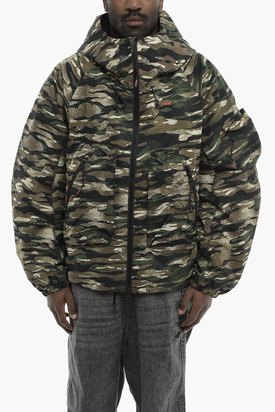Diesel 0850~Nylon Camouflage Jacket AMWT-BERNARD with Hood